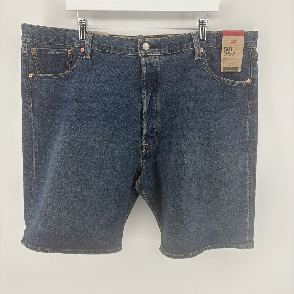Levi's 501 Original Men's 44 Cotton Stretch Denim Shorts Med Wash 9 Inseam NWT
